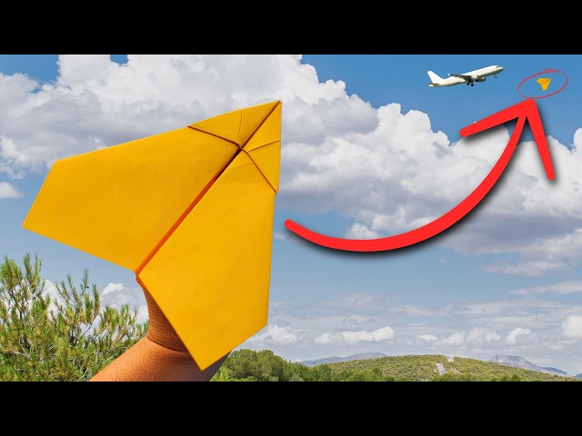 ✈️ How to make a PAPER AIRPLANE that FLIES FAR