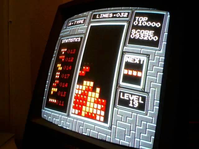 NES Tetris Level 19 with 89 lines at 310,000 points