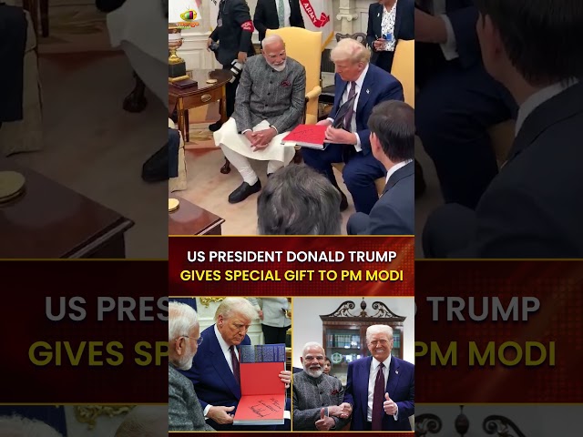 Președintele american Donald Trump îi oferă premierului Modi un cadou special | #DonaldTrump | #PMModi | #YTShorts