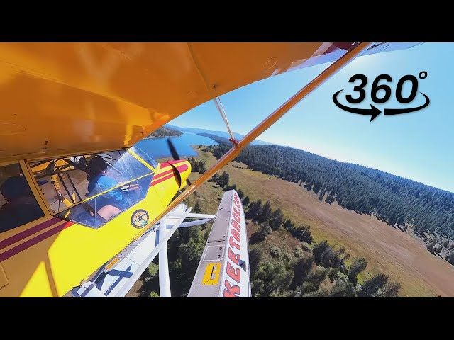 Fly in a floatplane in immersive 360 VR around Stampede Reservoir!