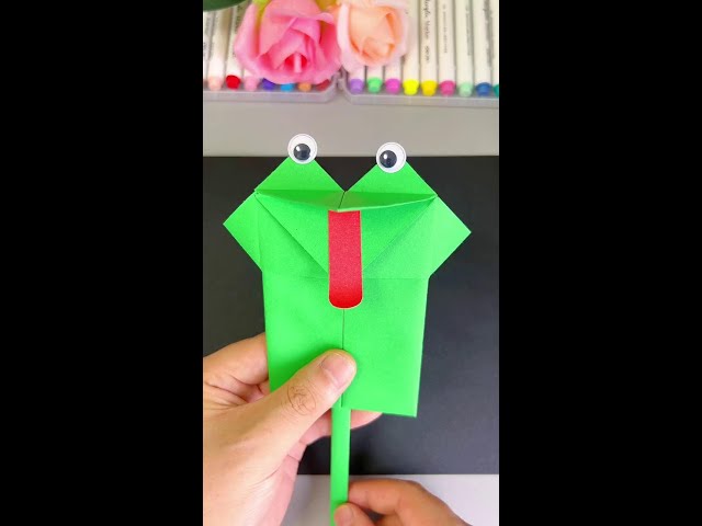 Let's be a little frog with a moving mouth!# parent-child handwork# handwork diy# kindergarten hand