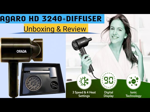 Vlog|Agaro HD 3240 Hair Dryer + Diffuser Unboxing & Review | Unboxing Vlog 2025|@DIBlogs