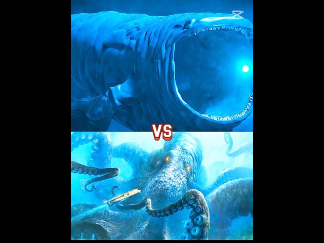 black bloop vs🐙 kraken=giant moray eel=blue whale=hippocampus #shorts #viral #monster #music #the