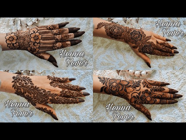 4 Unique And Beautiful Trending Mehndi Design 2024 | Step by Step Tutorial | Henna fever