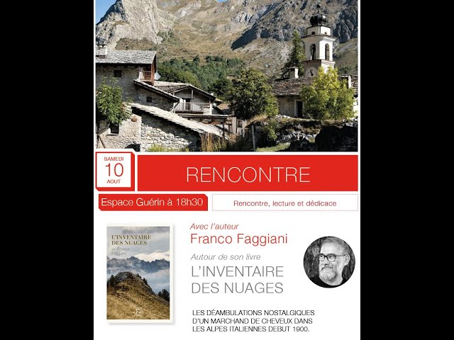 Soirée rencontre autour du livre : L’inventaire des nuages de Franco Faggiani