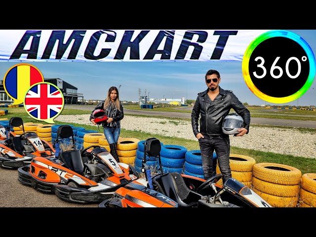 360° Video Karting AMC KART Bucharest Romania Bucuresti Alina Constantin Daniel Nelu Travel Vlog 4K