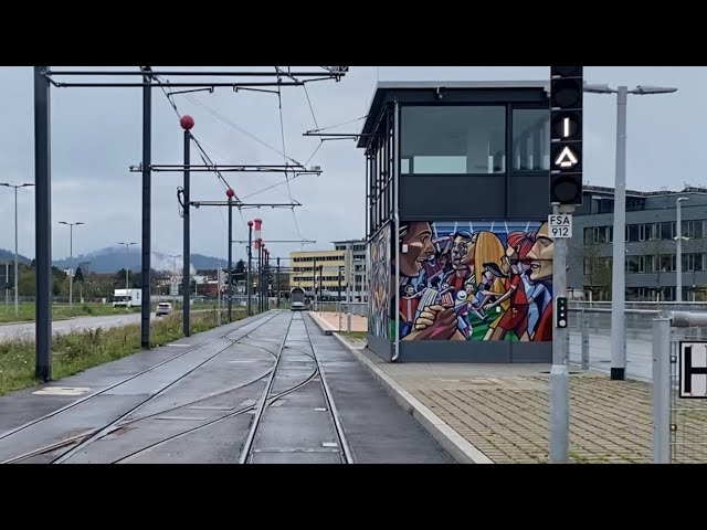 Mit der Straßenbahn 🚋 von Neuer Messeplatz￼❤️Freiburg