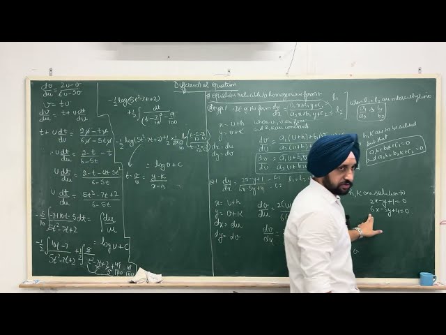 DIFFERNTIAL EQUATIONS : EQUATIONS REDUCIBLE TO HOMOGENEOUS FORM : IIT/JEE: IIT JEE MOTIVATION