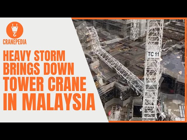 Tower Crane Collapse Due To Heavy Storm In KL Malaysia | EPIC Crane Accident | 𝐂𝐑𝐀𝐍𝐄𝐏𝐄𝐃𝐈𝐀