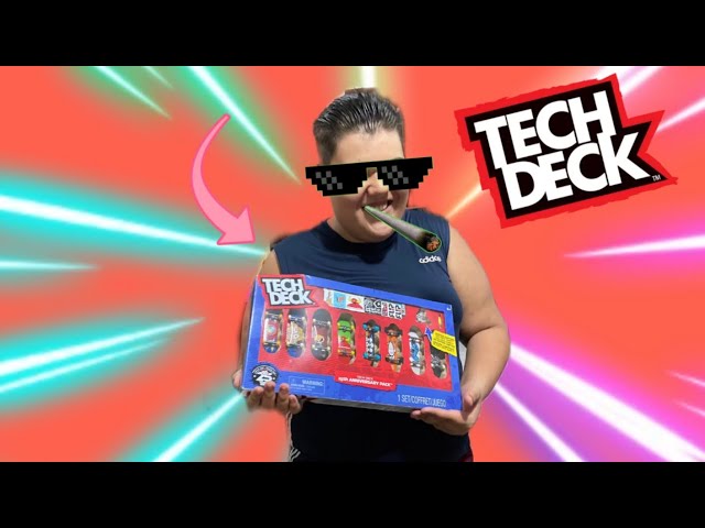 vou abrir para você esse  Tech deck eu vou abrir os