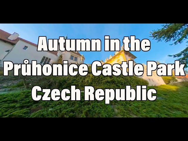 Autumn in the Průhonice Castle, 360 Video Czech Republic - Watch in 5K!!!!