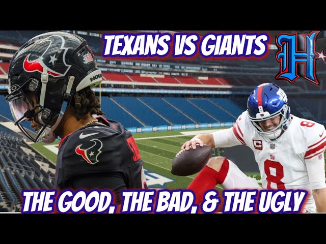 Houston Texans Vs New York Giants. Dameon Pierce underwhelms again Stingley Island exist & much more