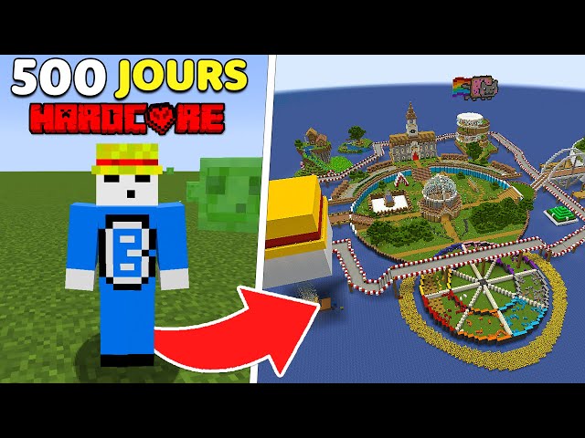 SURVIVRE 500 jours en HARDCORE Sur Minecraft SUPERFLAT SANS STRUCTURE ! (Film Entier)