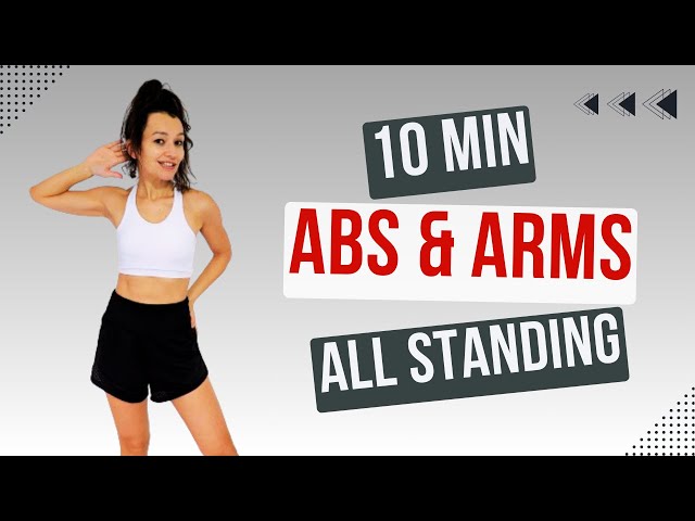 10 MIN STANDING ARMS & ABS WORKOUT - No Equipment - Toned Arms