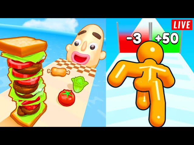 24 Hours Live Stream | Sandwich Runner vs Tall Man Run Live Streaming