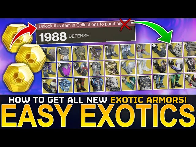 Destiny 2 How To Get ALL NEW EXOTICS without Unlocking Them In Collections First! Easy Exotic Armor!