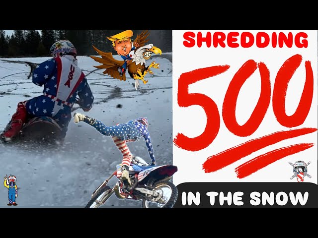 SHREDDING 500CC IN THE SNOW!!!!!