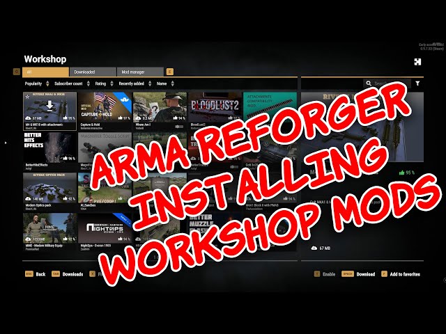 ARMA Reforger How To Use The Workshop and Install Mods