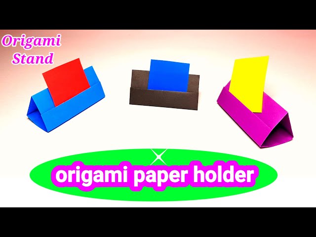 Origami Paper Stand | How to make paper holder | origami pusheen | Оригами Подставка из бумаги