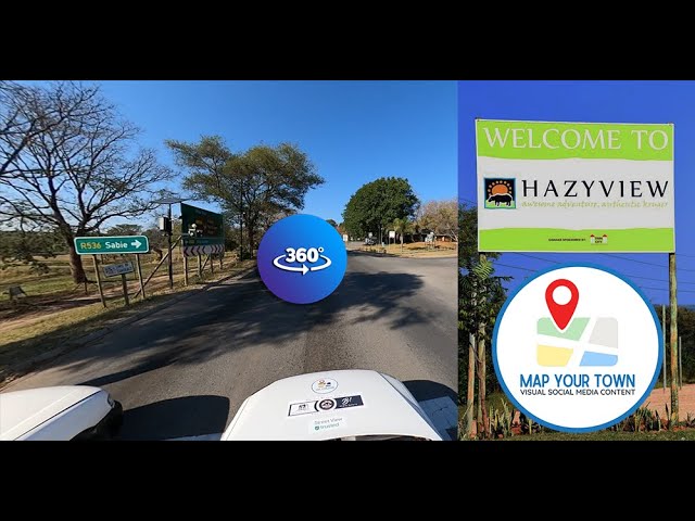 360° VIDEO - Look around Hazyview Town situated in Mpumalanga, South Africa next to Kruger Park