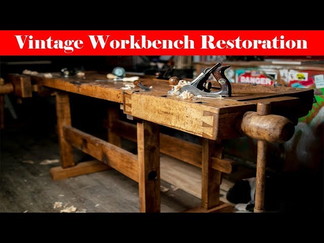 Vintage Workbench Restoration // 100 Year Old Cabinet Makers Workbench