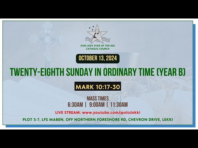 28th Sunday in Ordinary Time (Year B) | 11.30am Mass