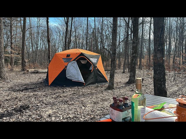 Disbursed hot tent camp. Hoosier National Forest. Nordic Legend. 🏕️🔥🥰