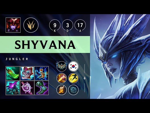 Shyvana Jungle vs Kindred: Killing spree - KR Challenger Patch 14.24