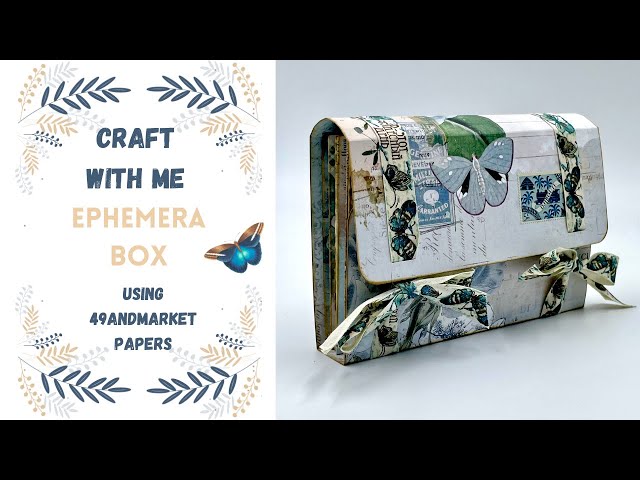 CRAFT WITH ME -  MAKING AN EPHEMERA BOX - with @49andmarket papers #papercraft #junkjournalideas