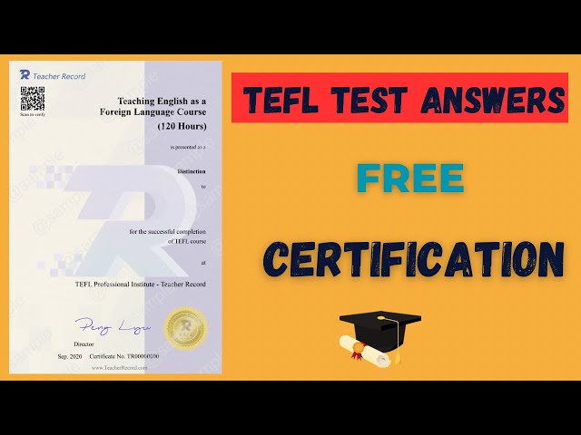 Free TEFL Certification With Answers 2023 |Teach English Online | Let’s Talk Money