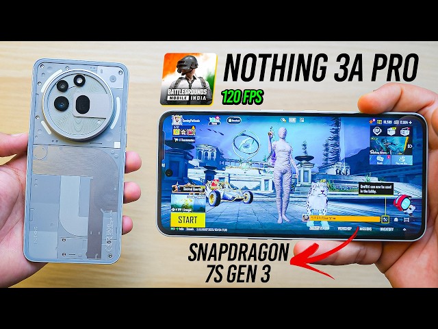 Nothing Phone 3a Pro - BGMI Test 120?🔥 Heating & Battery Drain