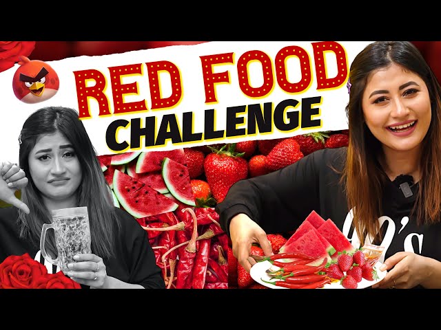 Eating Only Red Food For 24 Hours Challenge 🥵 | Food Challenge Gone Wrong ❌ | Sunita Xpress