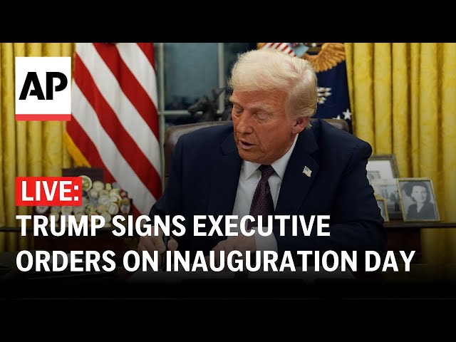 LIVE: Trump signs executive orders on Inauguration Day 2025