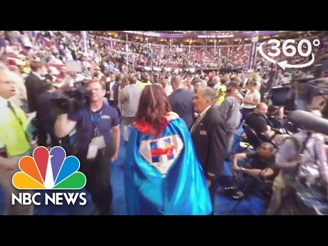 Hillary Clinton Super Volunteer Celebrates Historical Nomination At DNC | 360 Video | NBC News