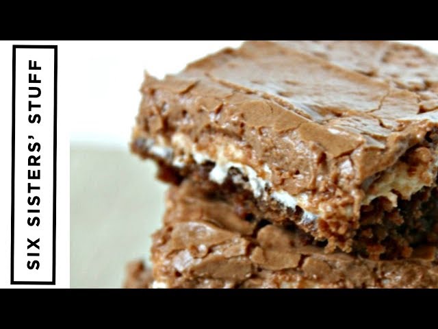 How to Make Mom's Famous Chocolate Marshmallow Brownies | Dessert | Six Sisters Stuff