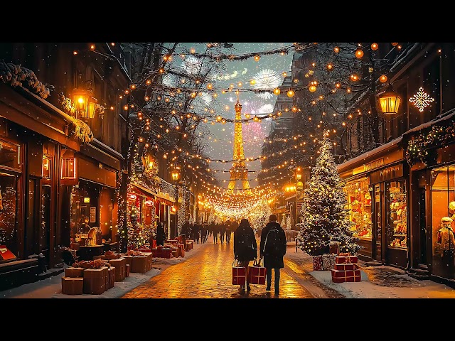 Cozy Christmas Jazz Instrumental Music for Relax, Unwind 🎄 Happy New Year 2025 ❄️ Dreamy Snow Scene