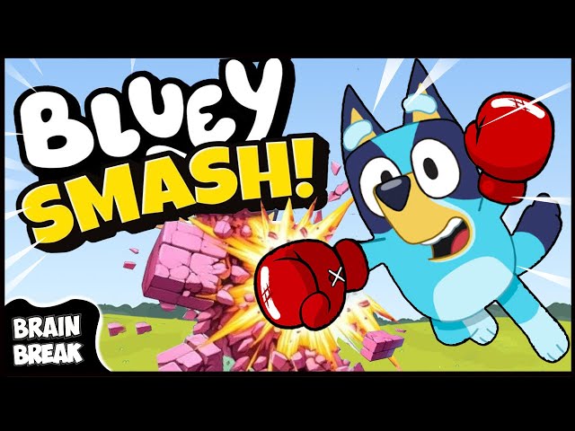 Bluey - Winter Brain Breaks For Kids - Jump Battle - Freeze Dance - Floor Is Lava- Smash - Danny Go!