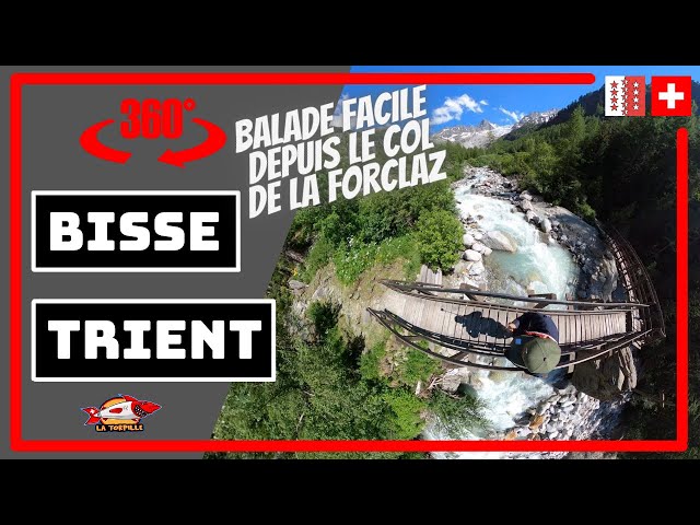 🇨🇭🪐 [BISSE DU TRIENT] 360 DEGRES VIDEO OF AN EASY WALK ABOVE MARTIGNY IN VALAIS