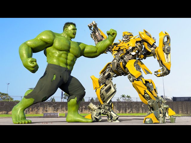 Bumblebee vs Hulk Cartoon - Transformers x Avengers | Paramount Pictures [HD]