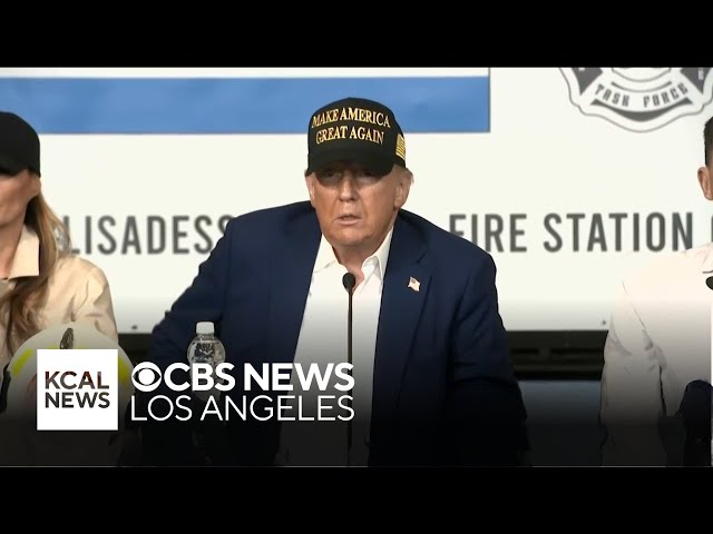 President Trump meets with California officials following the devastating wildfires