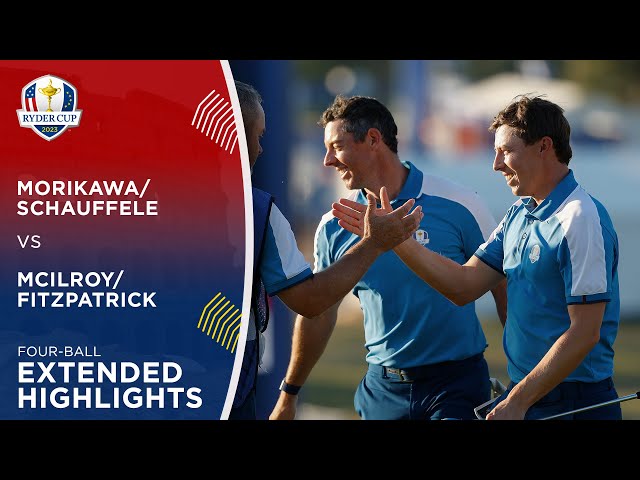 Morikawa/Schauffele vs McIlroy/Fitzpatrick Extended Highlights | 2023 Ryder Cup