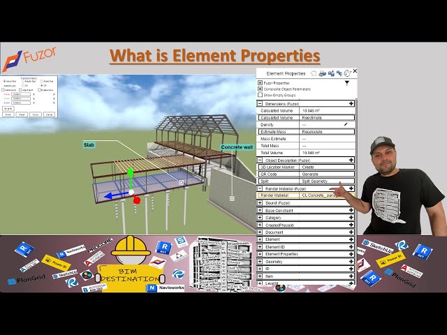 BIM-VDC | Fuzor Tutorial | 4D Simulation | What is Element Properties | 3D Marker | Split Geometry