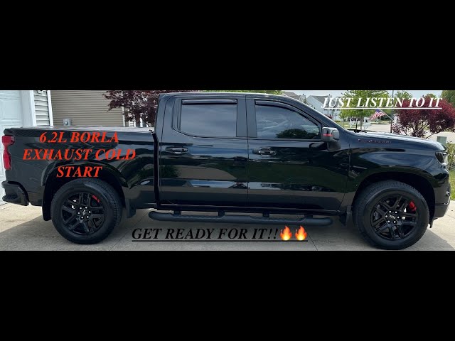 2023 Chevy Silverado 1500 RST 6.2 Liter Borla exhaust cold start! #loud #chevy #truck #love #sound