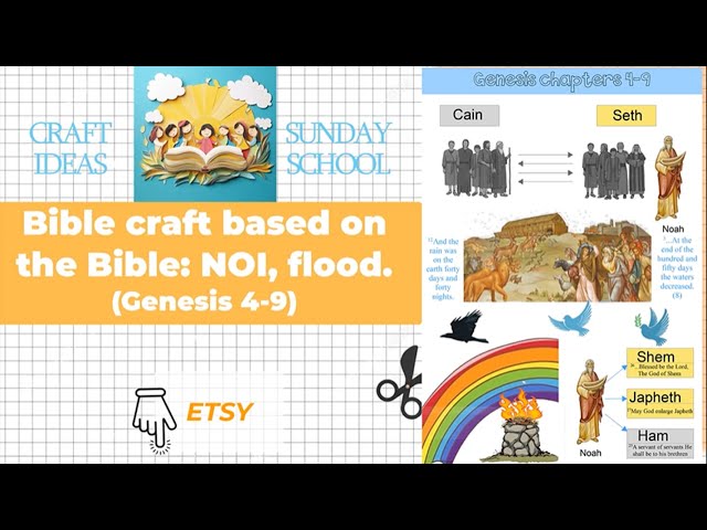 Noah’s Ark Paper Craft | Bible Story for Kids | Genesis 4-9