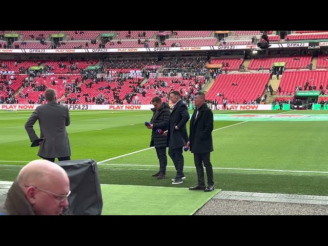 Carabao cup final ‘23. Jamie Carragher  bumming the geordies fans