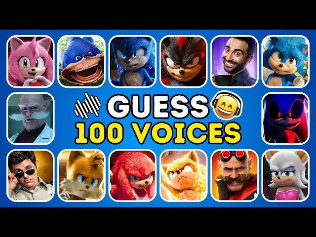 Guess 100 Sonic the Hedgehog 3 Characters by Voice, Meme and Dance | Sonic the Hedgehog 3 Movie Quiz