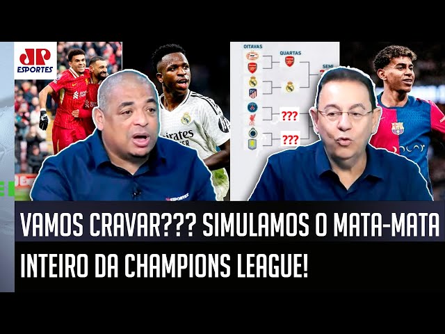 SERÁ??? "EU CRAVO! O CAMPEÃO da Champions League VAI SER o..." | SIMULAÇÃO após SORTEIO do MATA-MATA