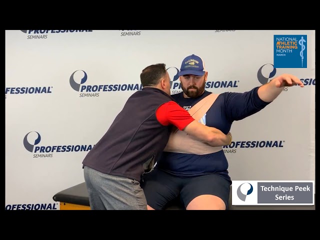 How to secure a shoulder in the absence of a sling  |  Technique Peek Series