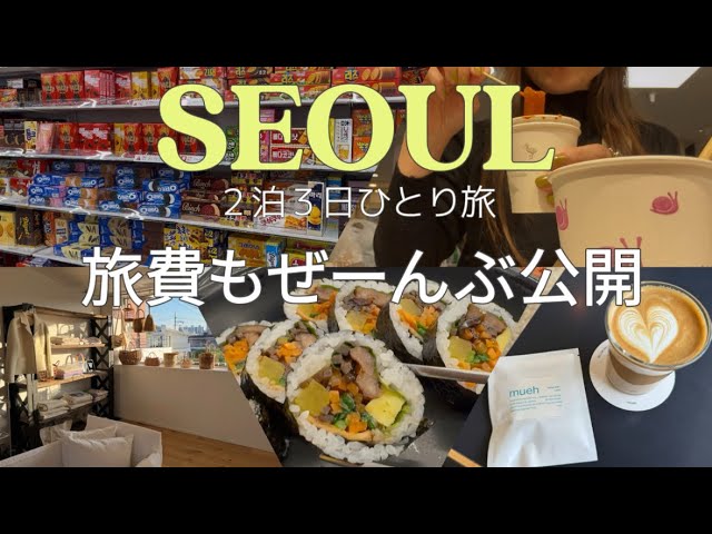 【韓国VLOG】ソウル2泊３日ひとり旅🇰🇷💕美容💋カフェ☕️グルメ🍚ショッピング🛍️旅費もぜーんぶ公開してます📝✨✨聖水 / 弘大 / 東大門 / 高速ターミナル