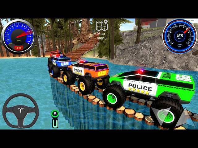 Juegos De Carros - Police Monster Trucks Impossible Driver #2 - Car Extreme Racing Android GamePlay